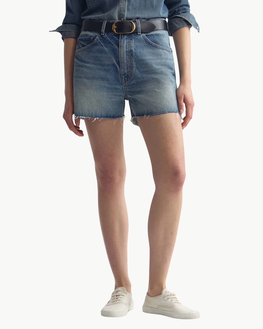 Nili Lotan Cobain Denim Short at Romi Boutique