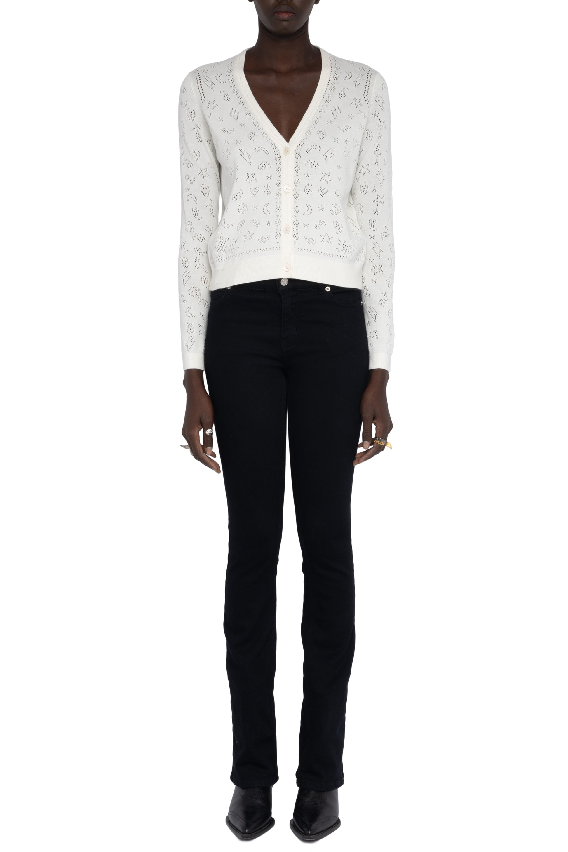 Zadig & Voltaire Manala Bandana Cardigan at Romi Boutique