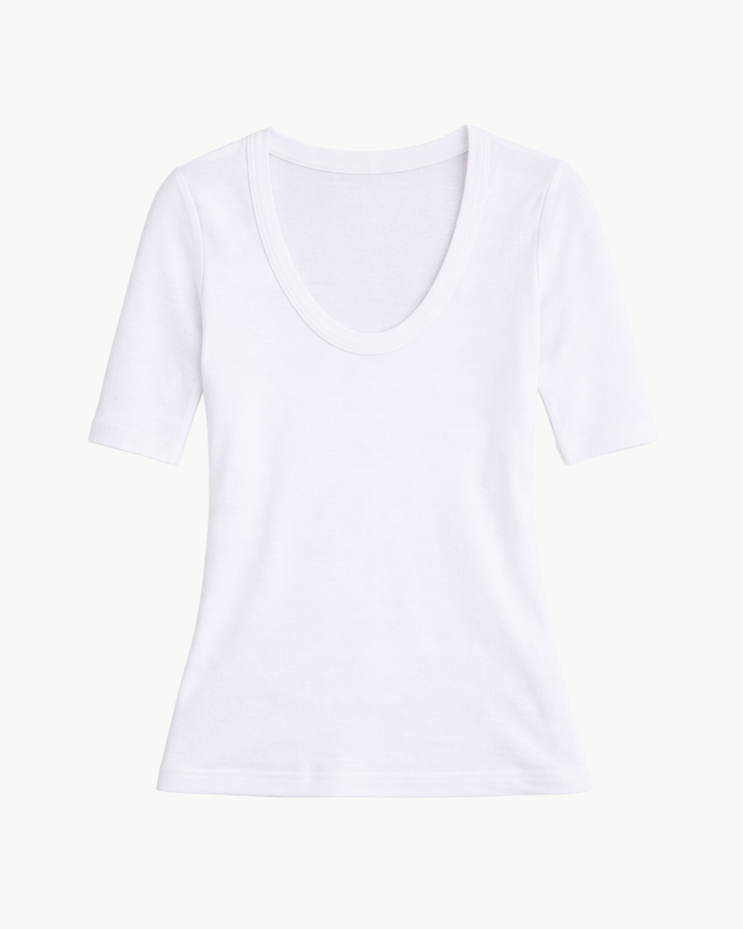 TEXTURED RIB HALF SLEEVE U by Enza Costa - Romi Boutique