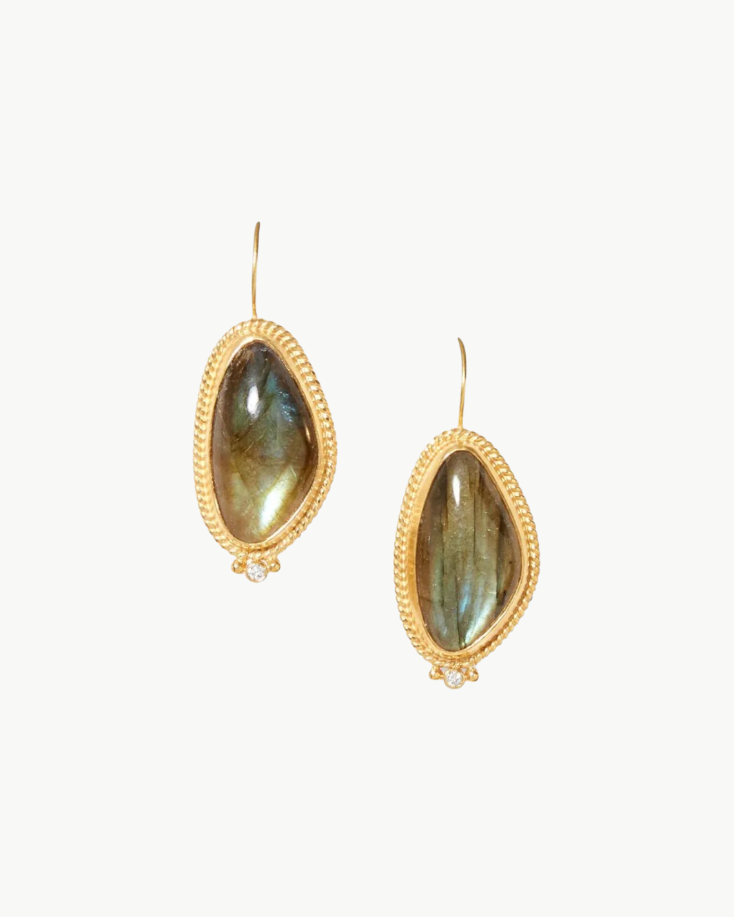 ELIZABETH DROP EARRINGS IN LABRADORITE