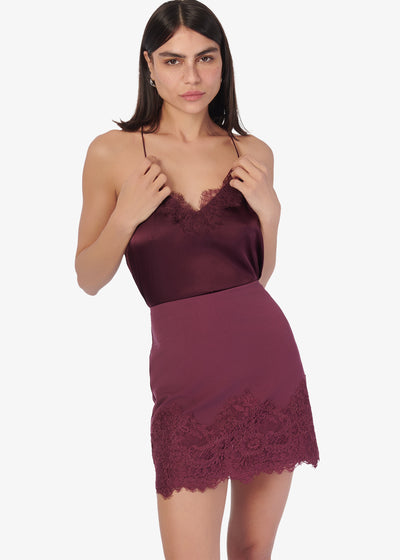 RACER CHARMEUSE CAMI IN BLACKBERRY