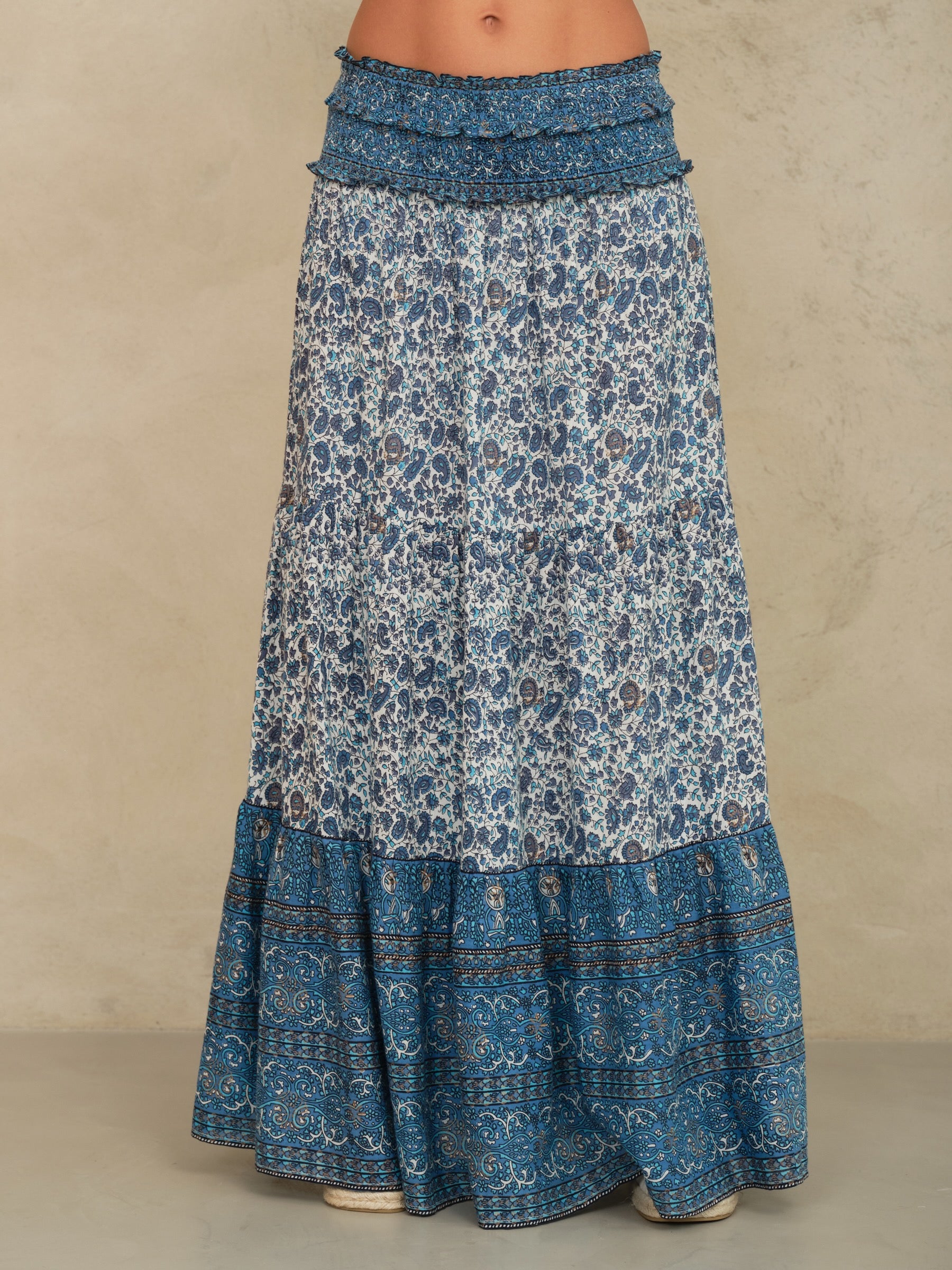 Mabe Esti Print Maxi Skirt at Romi Boutique