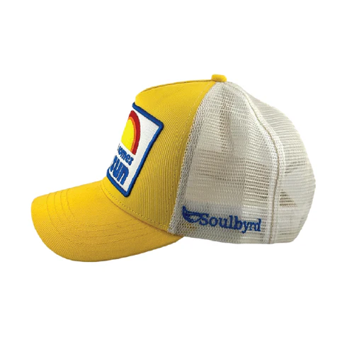 HERE COMES THE SUN TRUCKER IN YELLOW