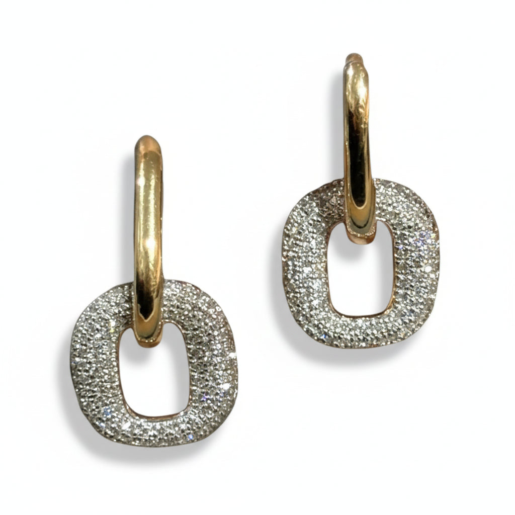 Lumilla Small Diamond Door Knob Earring at Romi Boutique