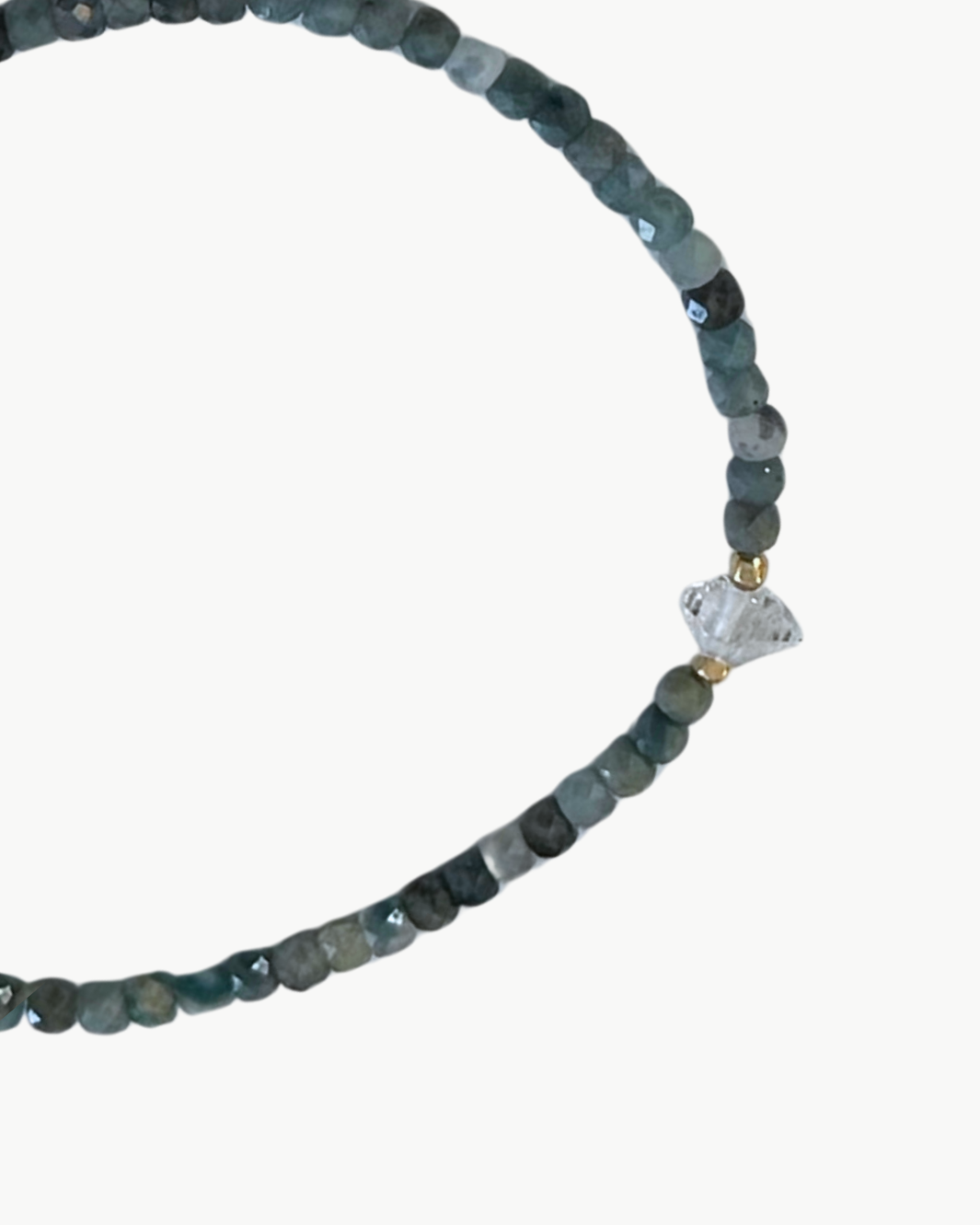 BEADED BRACELET IN DUSTY JADE