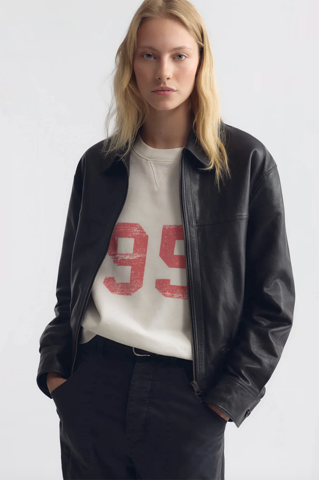 Aime Leather Bomber Jacket