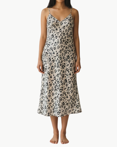 GO SLIP DRESS PRINT IN WILDLIFE