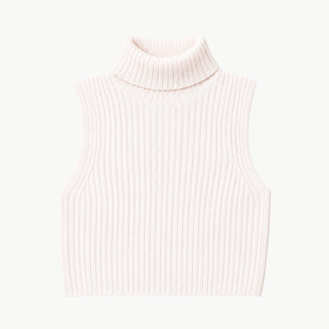 Saige Cropped Cashmere Turtleneck