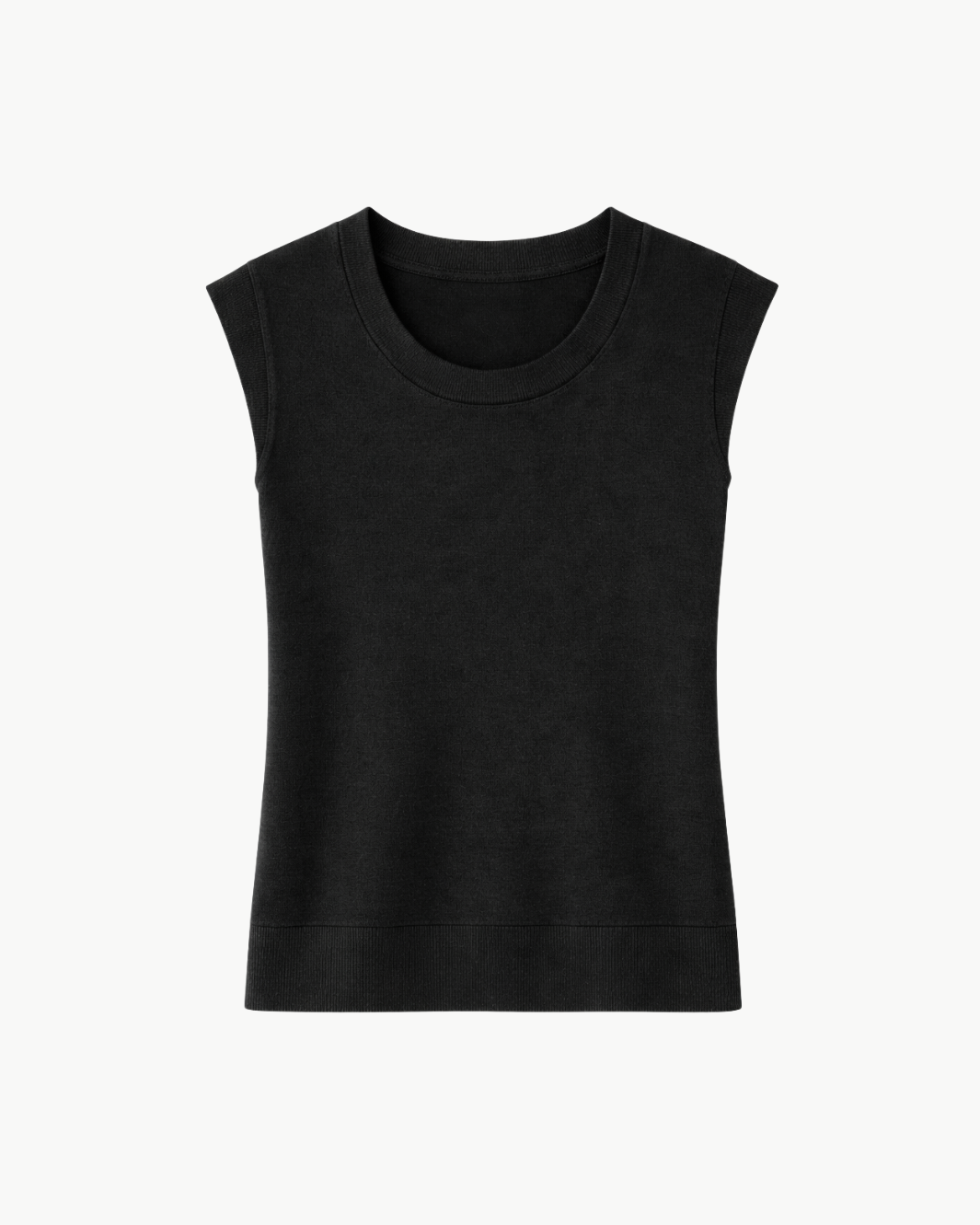 Minnie Rose SUPIMA SCOOP NECK CAP SLEEVE TOP at Romi Boutique