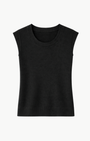 Minnie Rose SUPIMA SCOOP NECK CAP SLEEVE TOP at Romi Boutique