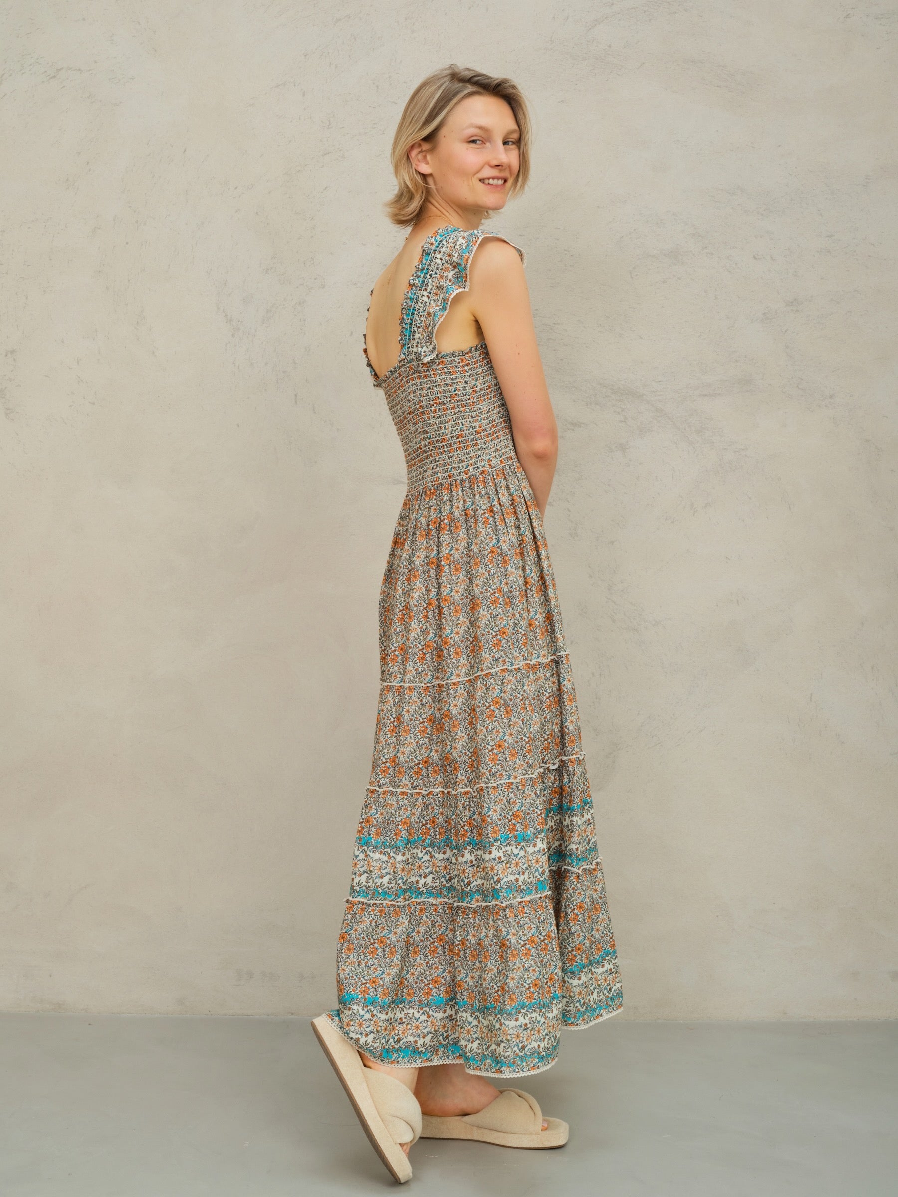 Mabe Jaci Print Maxi Dress at Romi Boutique