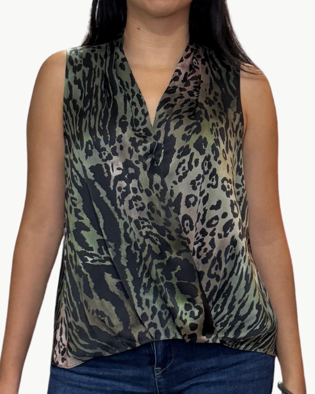 GO BOHO SURPLUS BLOUSE IN OLIVE BRANCH