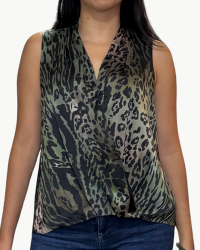 GO BOHO SURPLUS BLOUSE IN OLIVE BRANCH