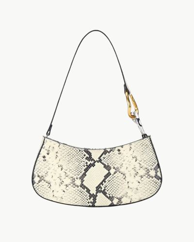 OLLIE BAG IN WHITE SNAKE