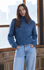 Autumn Cashmere Chunky Diamond Stitchery Cowl at Romi Boutique