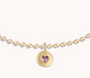 Alexa Leigh PINK HEART CHARM NECKLACE IN GOLD at Romi Boutique
