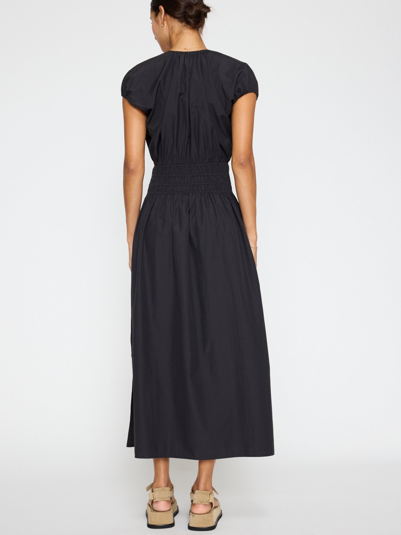 MINA DRESS IN WASHED BLACK - Romi Boutique