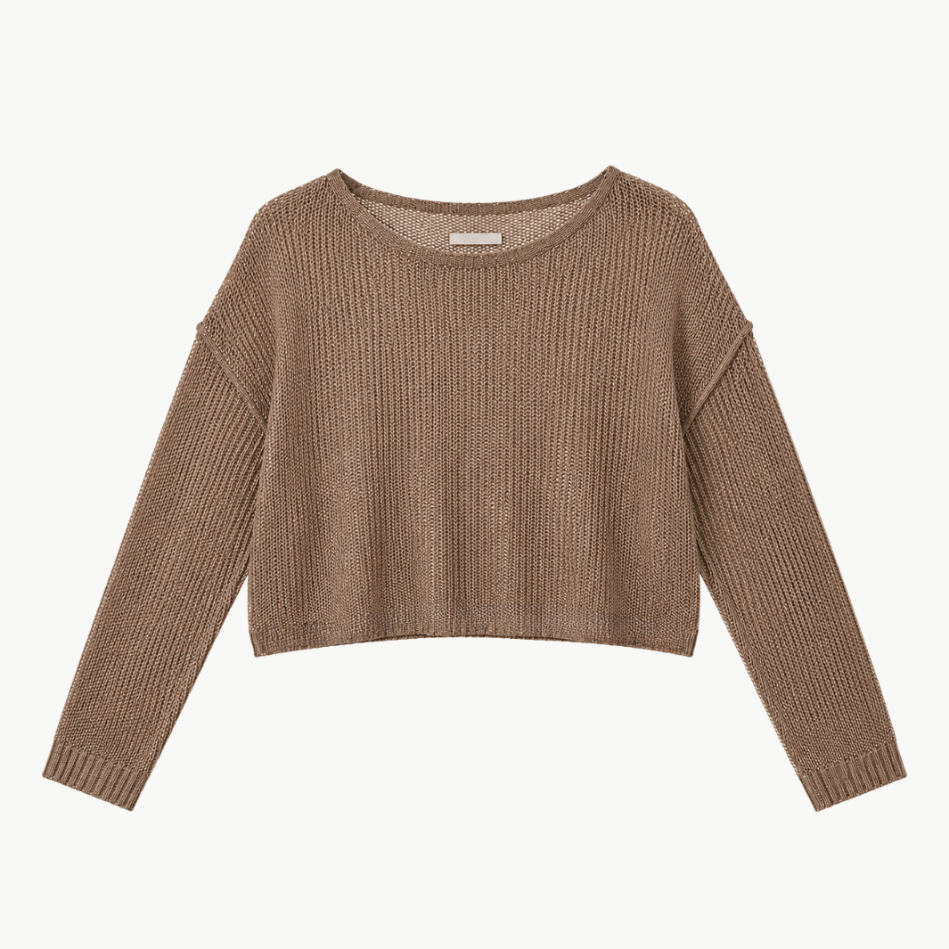 Linen Open Bateau Top