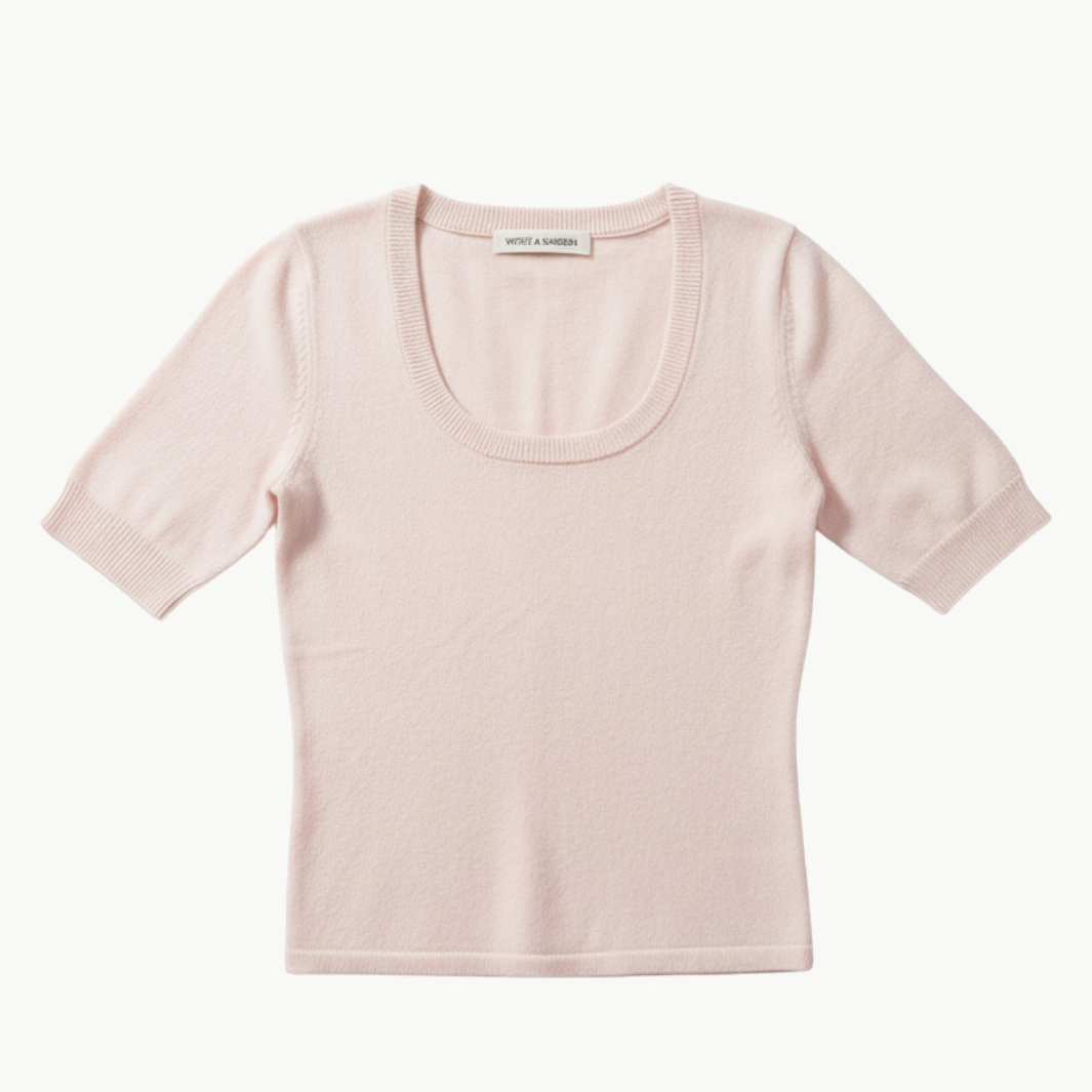 White & Warren CASHMERE SCOOP NECK TOP at Romi Boutique