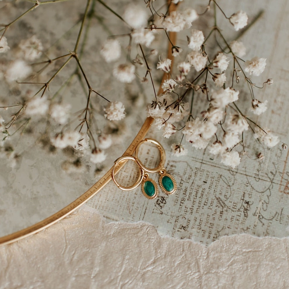 Romi Riley Turquoise Hoops at Romi Boutique
