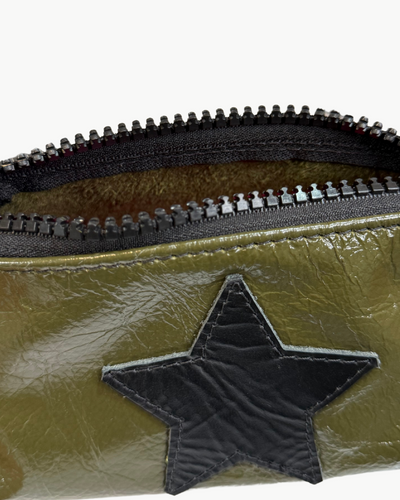 DARLA IN GREEN PATENT WITH BLACK STAR