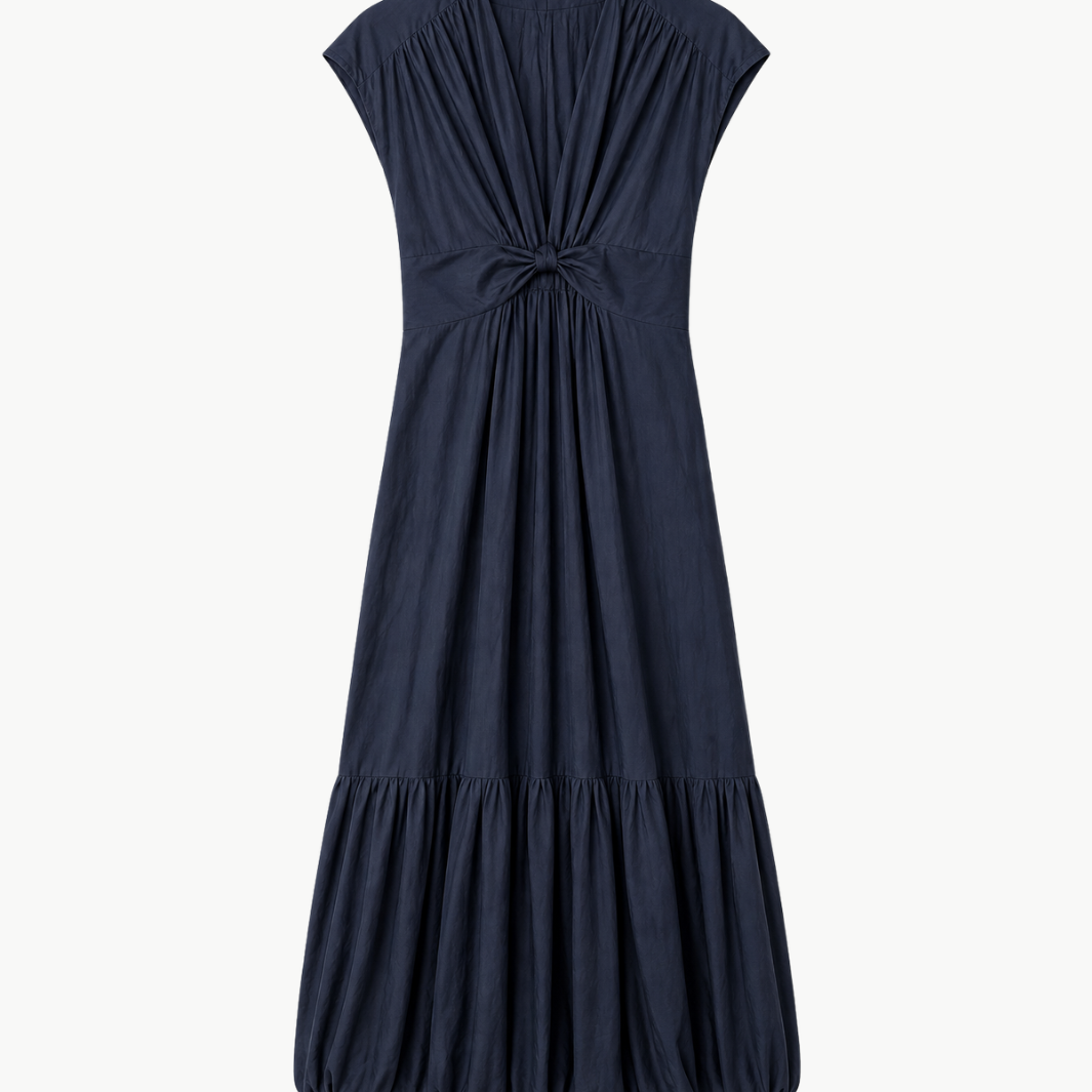 Go Silk Go Crinkle Cut Twist Dress at Romi Boutique