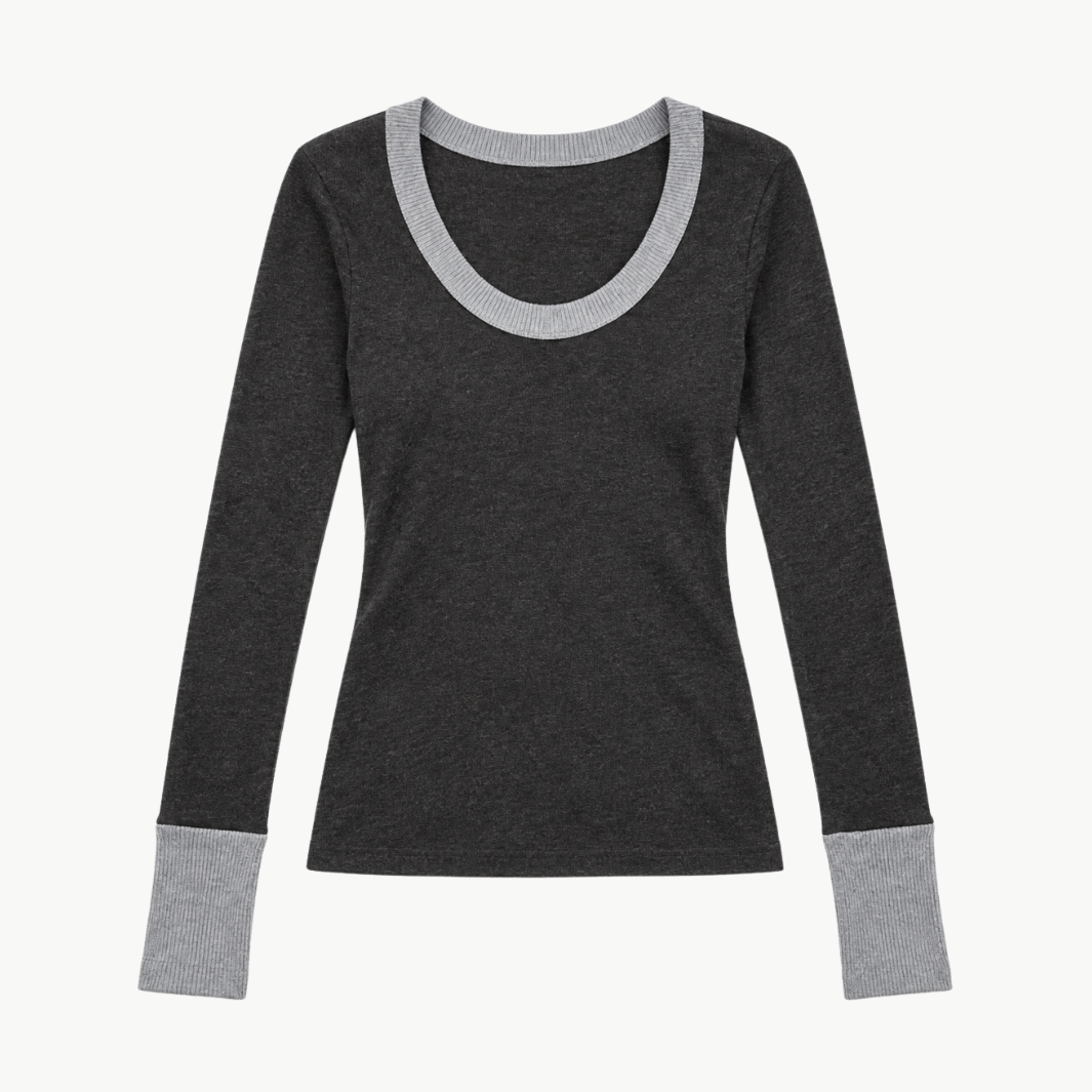 Enza Costa Fine Cashmere Easy Cuffed U Shirt at Romi Boutique