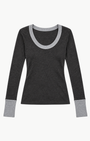 Enza Costa Fine Cashmere Easy Cuffed U Shirt at Romi Boutique