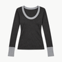 Enza Costa Fine Cashmere Easy Cuffed U Shirt at Romi Boutique