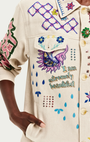 Me369 BRIANN EMBROIDERED DENIM at Romi Boutique