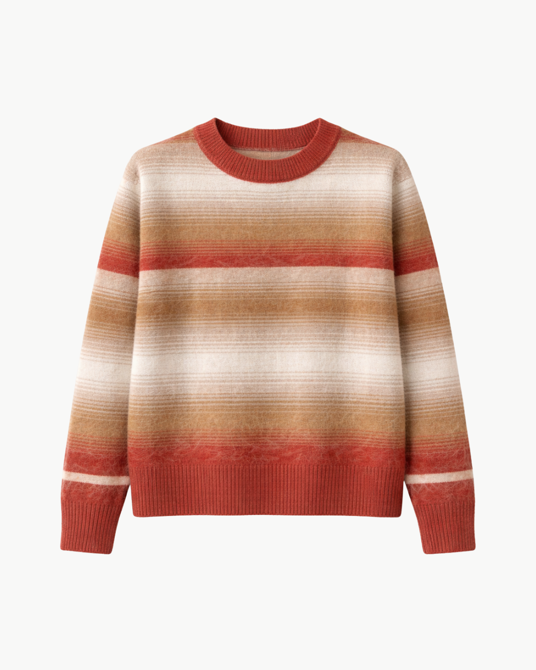 Autumn Cashmere BRUSHED OMBRE STRIPE CREW at Romi Boutique