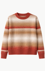 Autumn Cashmere BRUSHED OMBRE STRIPE CREW at Romi Boutique
