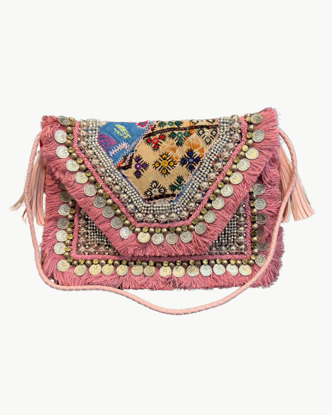 BANJARA CLUTCH IN PINK - Romi Boutique
