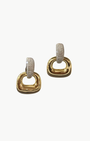 Lumilla Large Diamond Door Knob Earrings at Romi Boutique