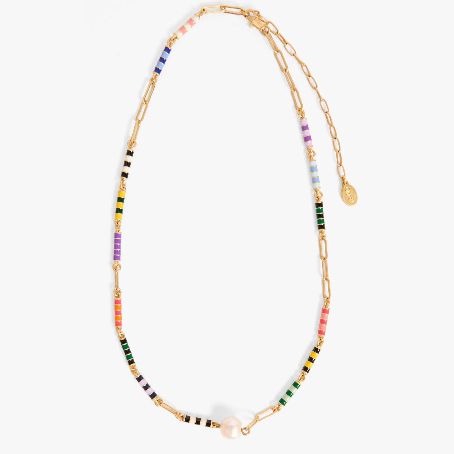 Le Stripe Pearl Necklace