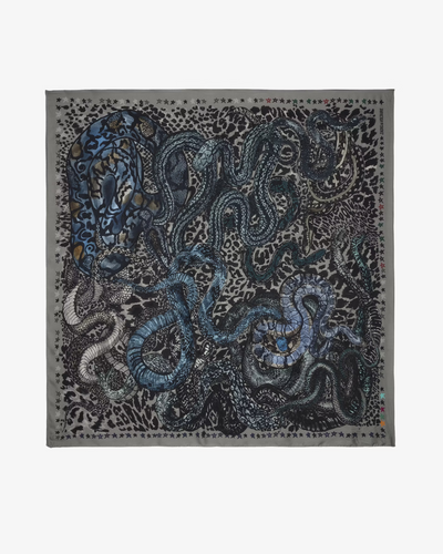 BILLIE SNAKES SCARF IN MEDIUM GREY
