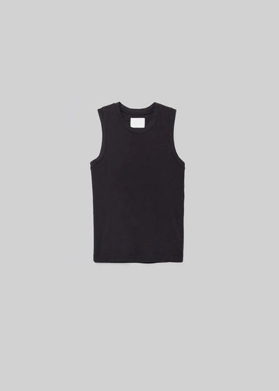 JESSIE MODERN MUSCLE TEE IN BLACK - Romi Boutique
