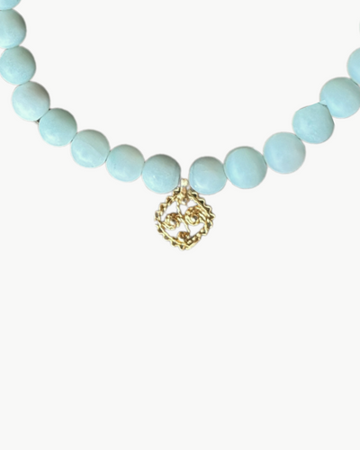 CHARM BRACELET IN PALE BLUE