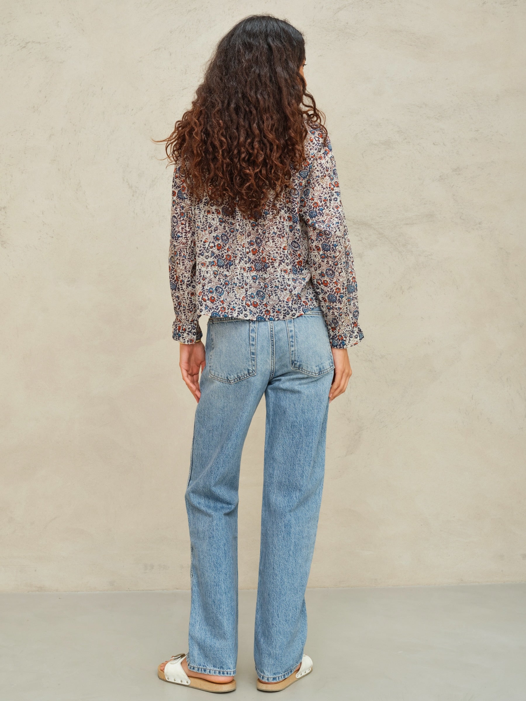Mabe Cass Print Top at Romi Boutique
