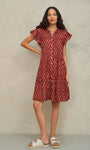 Mabe Ari Print Frill Dress at Romi Boutique