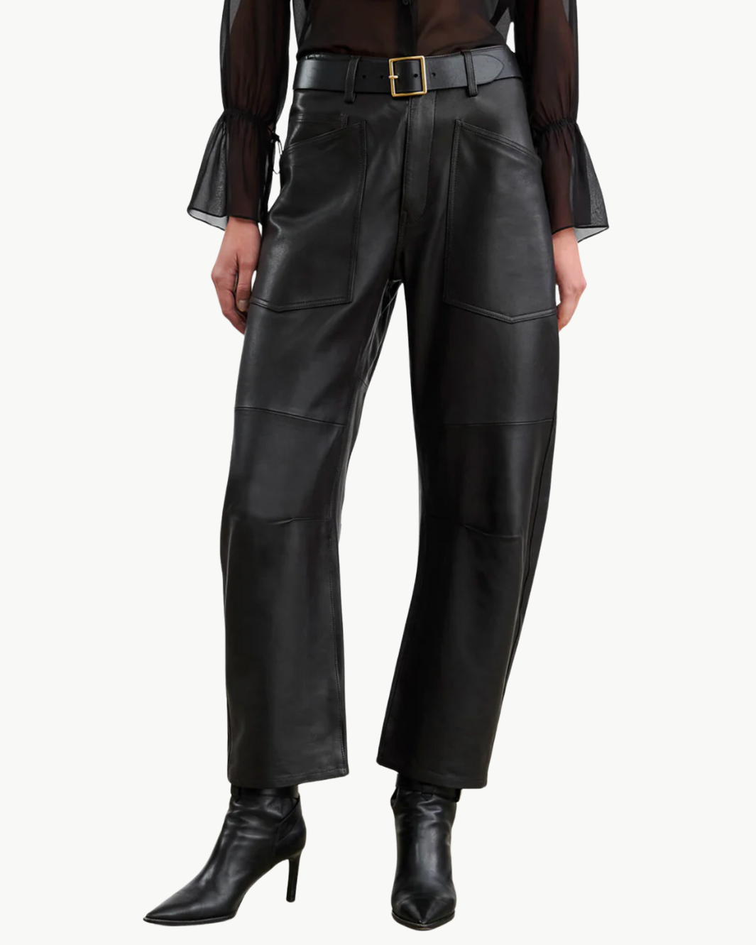 SHON LEATHER PANT IN BLACK - Romi Boutique