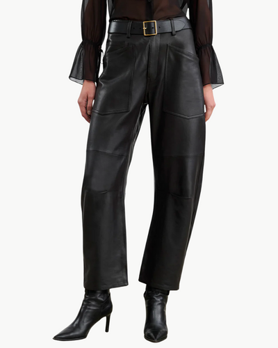 SHON LEATHER PANT IN BLACK - Romi Boutique