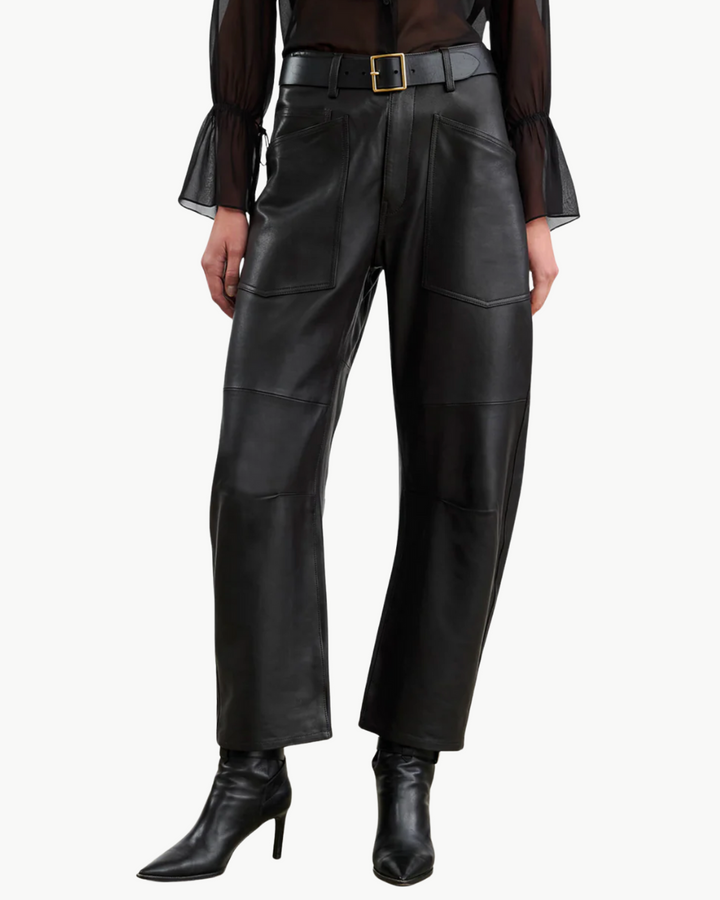 SHON LEATHER PANT IN BLACK | Romi Boutique