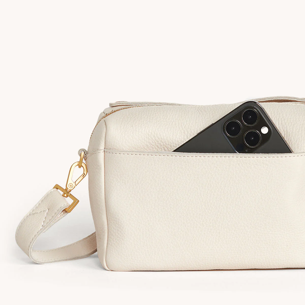 EVAN CROSSBODY SMALL IN CALLA LILY WHITE/BRUSHED GOLD