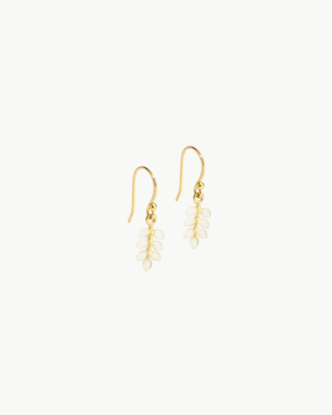 SMALL LEAF MOTIF EARRINGS IN ECRU by Isabel Marant - Romi Boutique