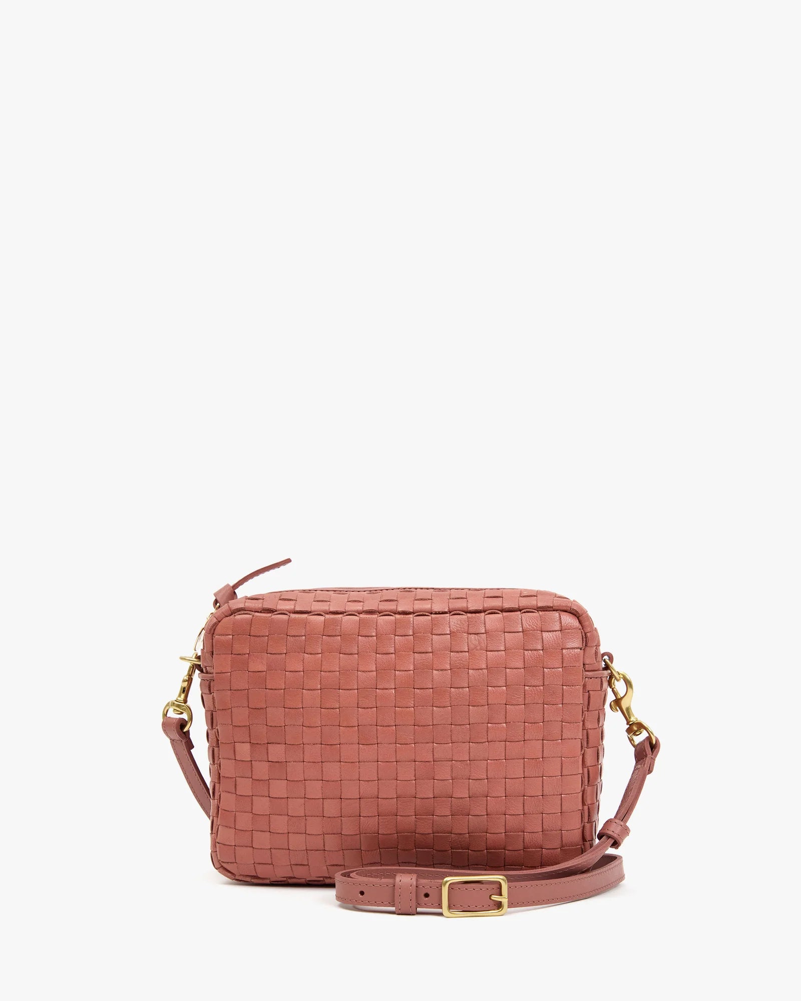 Clare V MIDI SAC WOVEN CHECKER at Romi Boutique