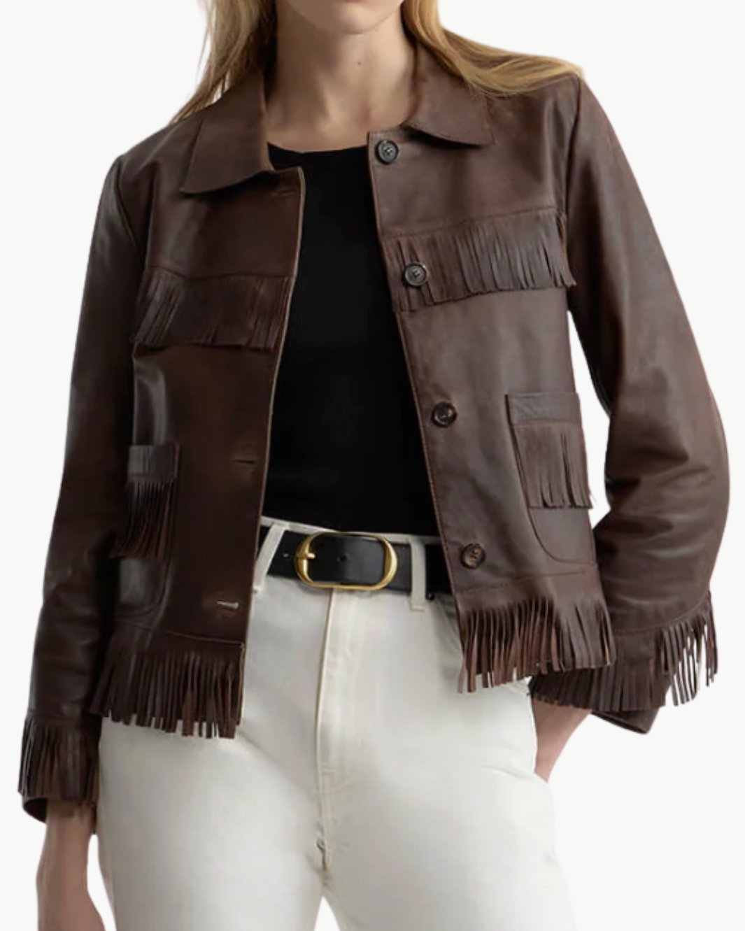 Nili Lotan Lazare Fringe Leather Jacket at Romi Boutique