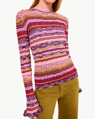 MACI LONG SLEEVE KNIT PULLOVER IN PRISM