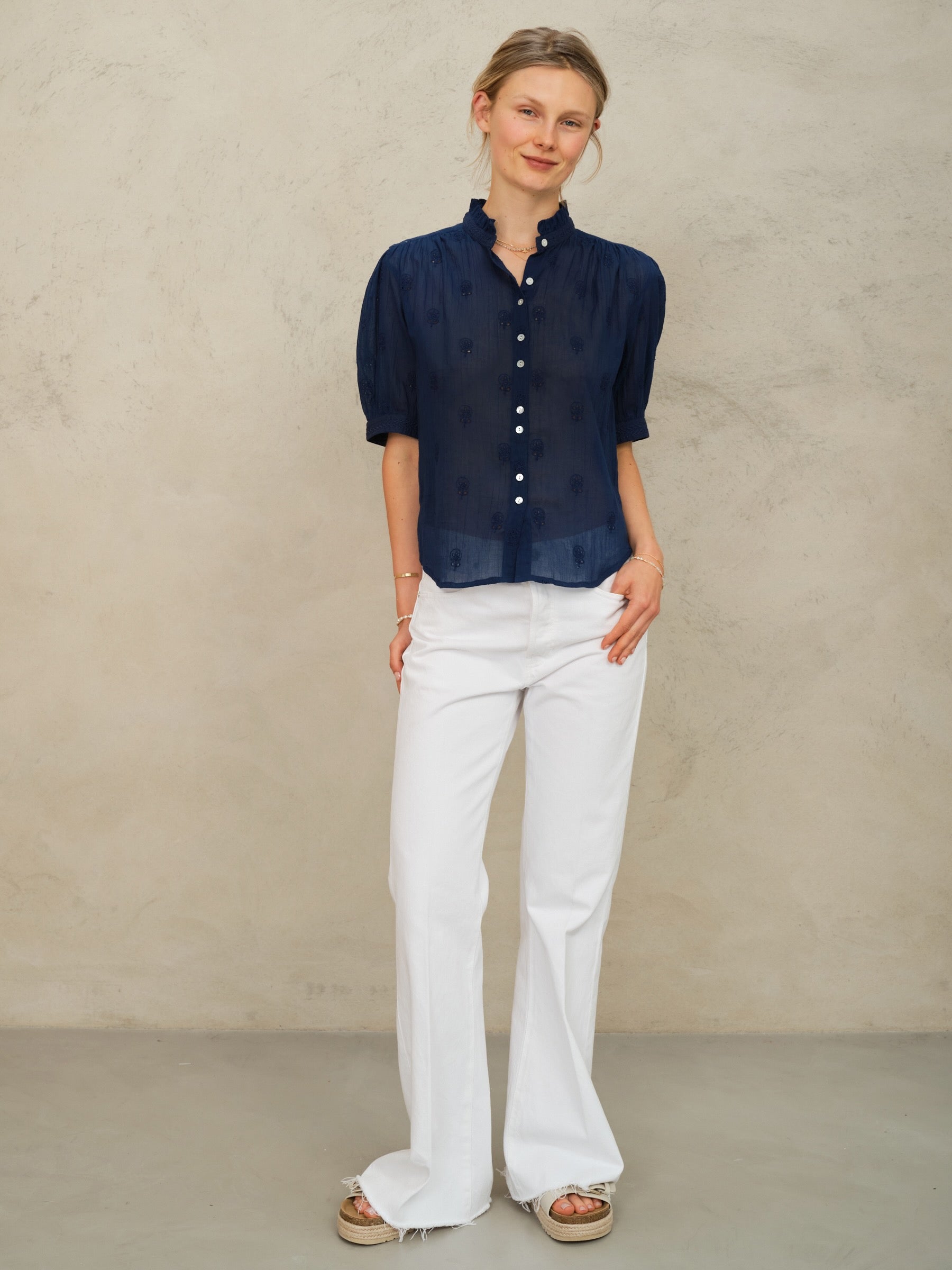 Mabe Frani Short Sleeve Top at Romi Boutique