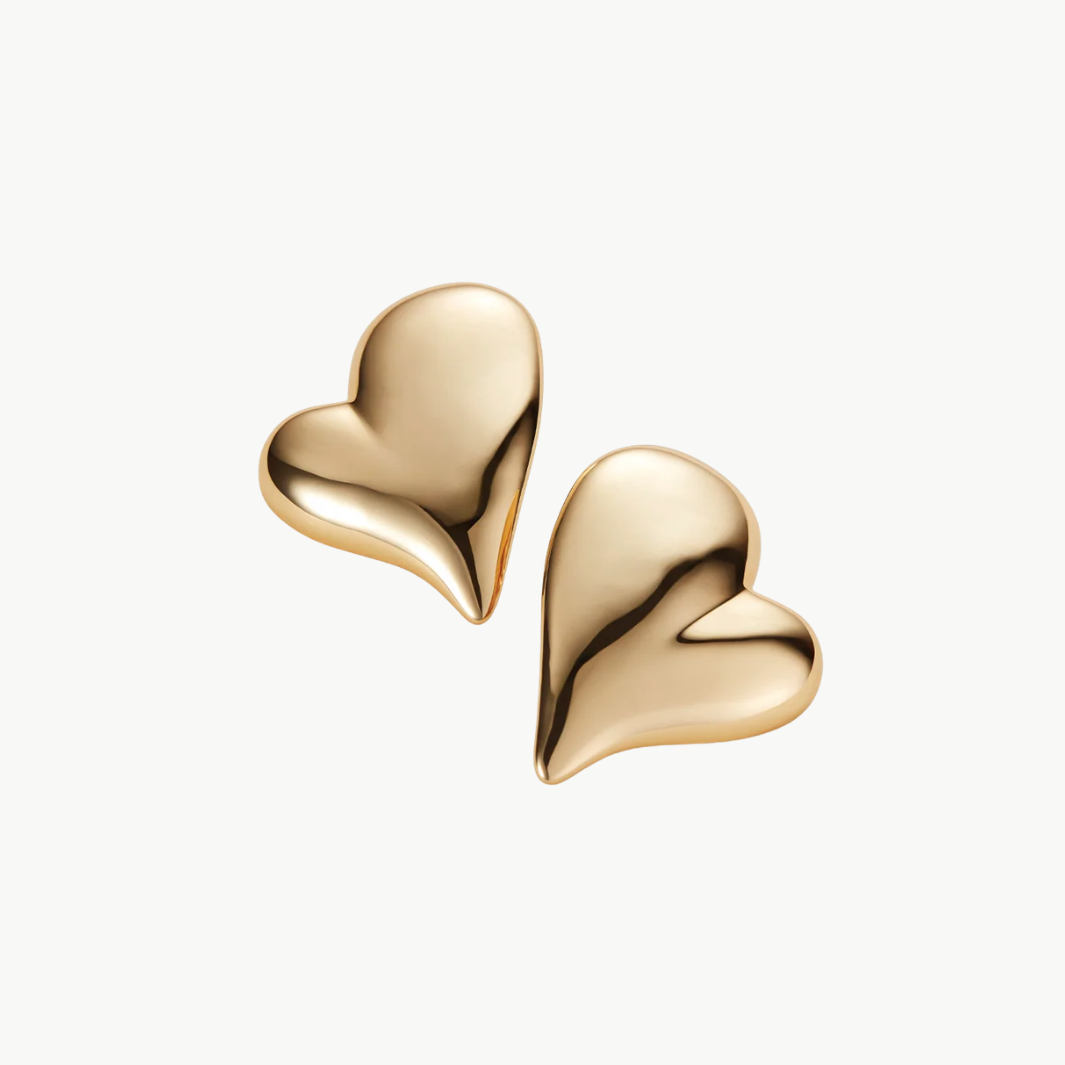Jenny Bird Mega Art Heart Symmetrical Button Earrings at Romi Boutique